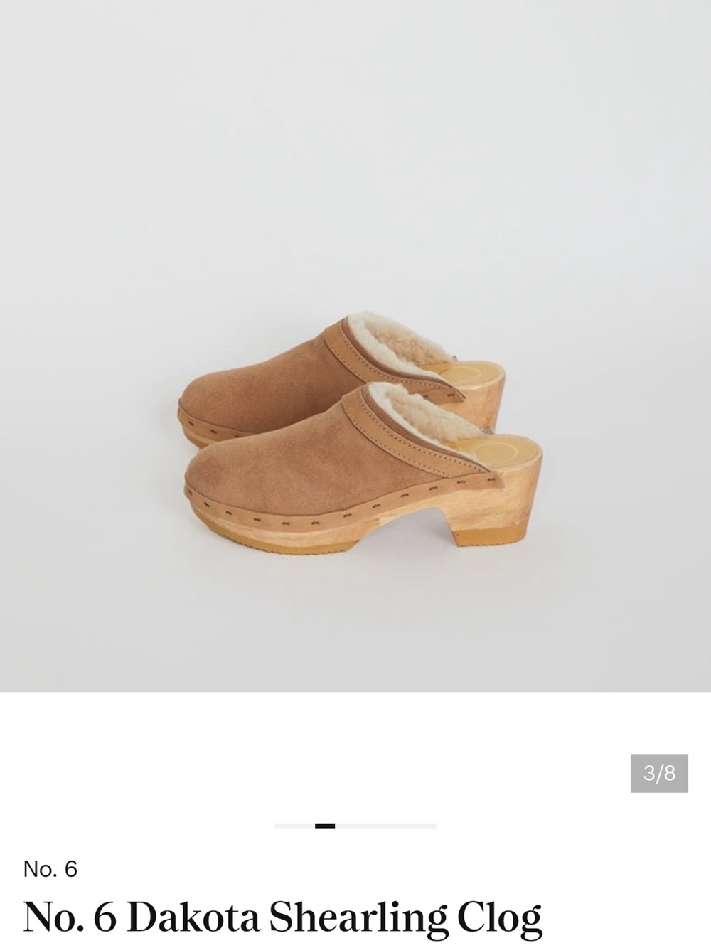 Emu Dakota Shearling Clog in Chestnut Suede almost new No.6 Dakota
